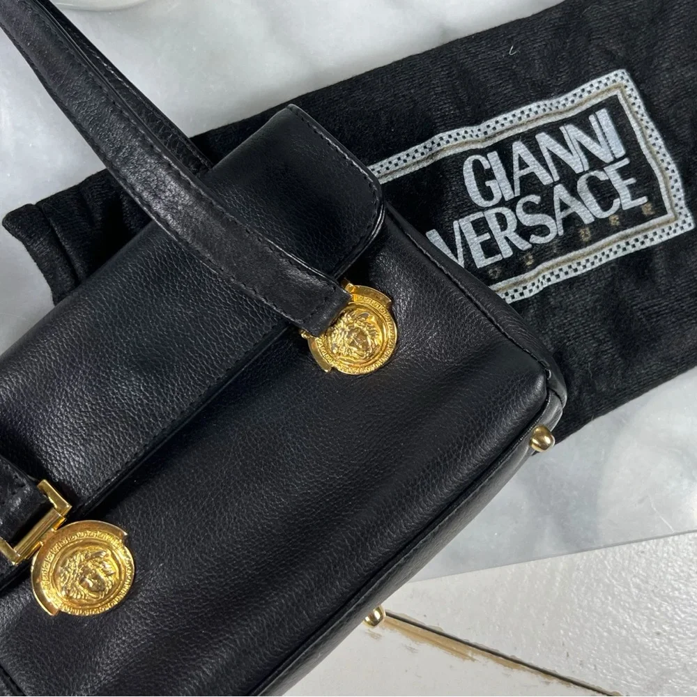 Gianni Versace Mini Leather Medusa Medallion Shoulder Bag - Picture 14 of 14